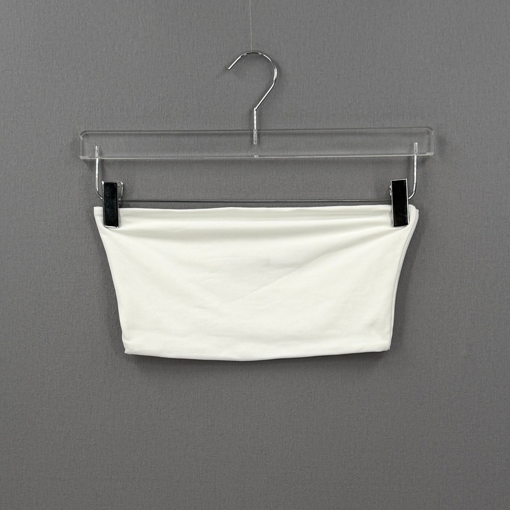 ENZA COSTA Essential Bandeau Top Womens Small White Minimalist Quiet Luxury NEW - Picture 5 of 16